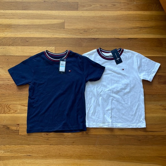 Tommy Hilfiger Other - NWT 2 Boys Tommy Hilfiger navy white cotton logo shirts size 5